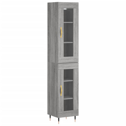 Credenza Grigio Sonoma 34,5x34x180 cm in Legno Multistrato - homemem39