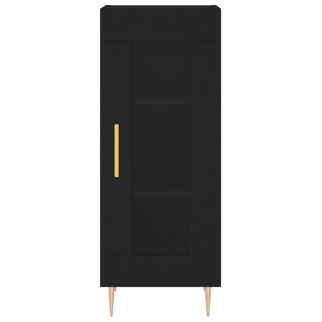 Credenza Nera 34,5x34x180 cm in Legno Multistrato - homemem39