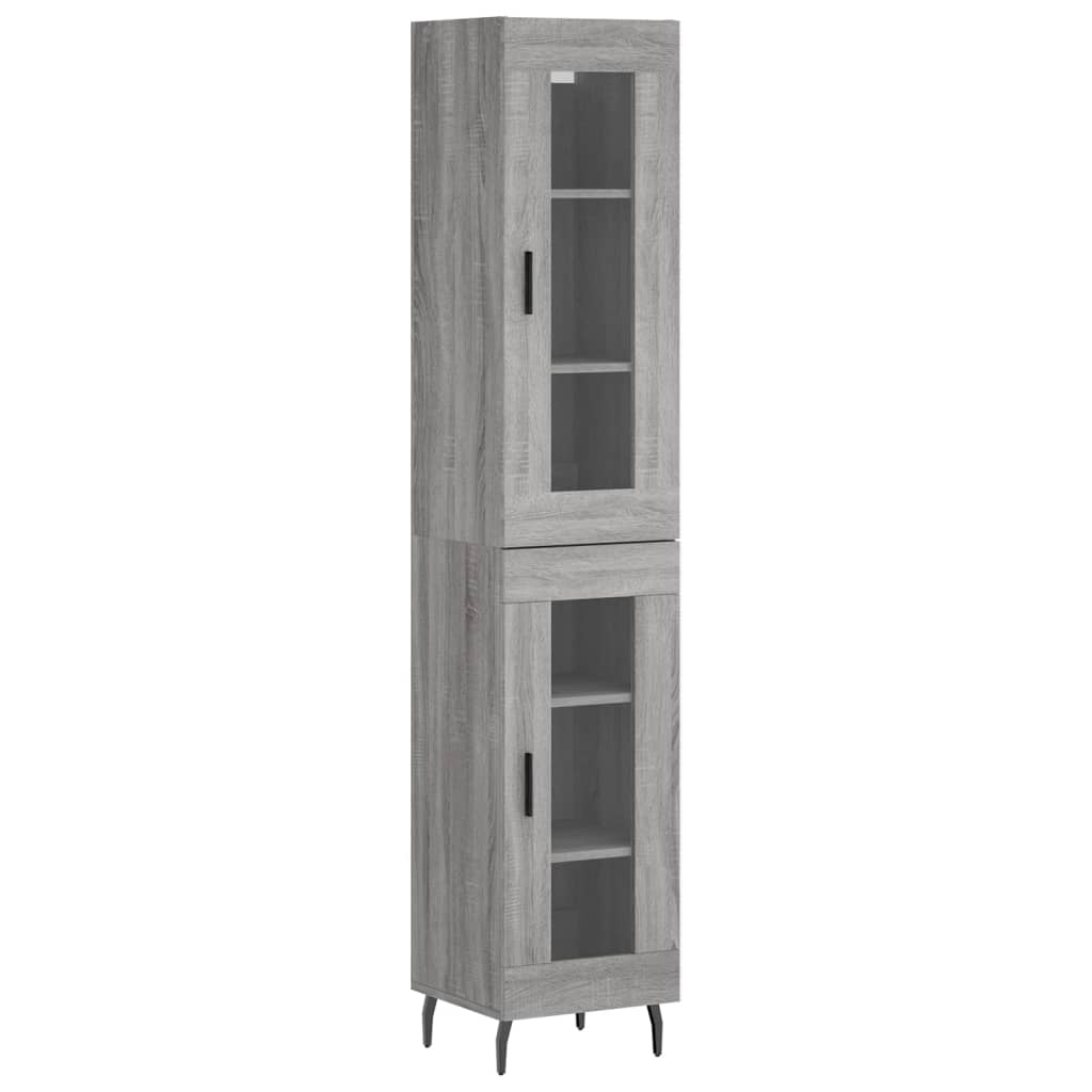 Credenza Grigio Sonoma 34,5x34x180 cm in Legno Multistrato - homemem39