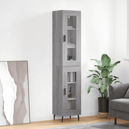 Credenza Grigio Sonoma 34,5x34x180 cm in Legno Multistrato - homemem39