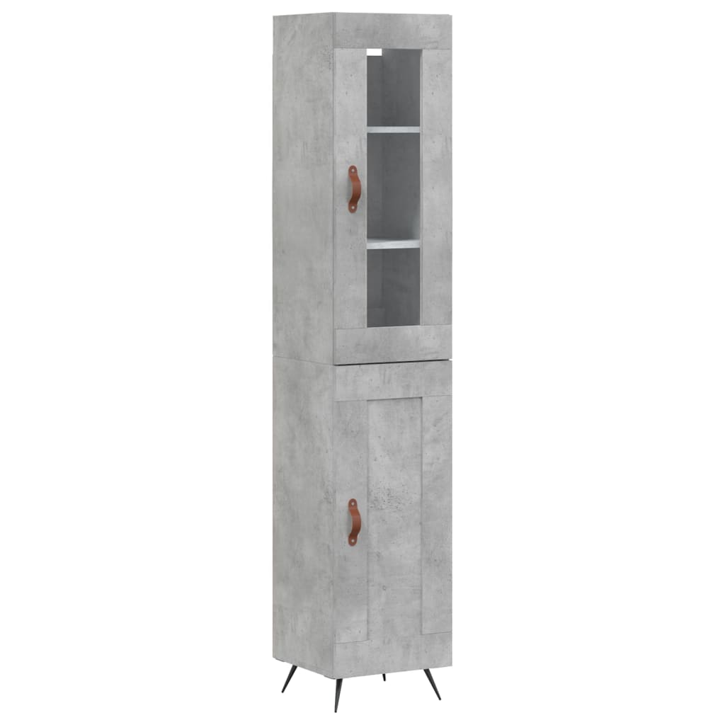 Credenza Grigio Cemento 34,5x34x180 cm in Legno Multistrato - homemem39