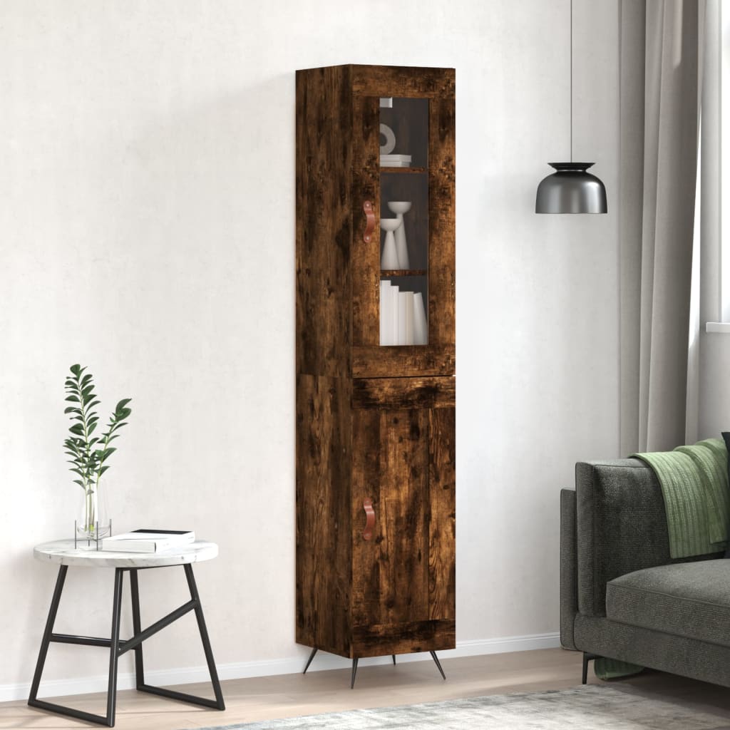 Credenza Rovere Fumo 34,5x34x180 cm in Legno Multistrato - homemem39