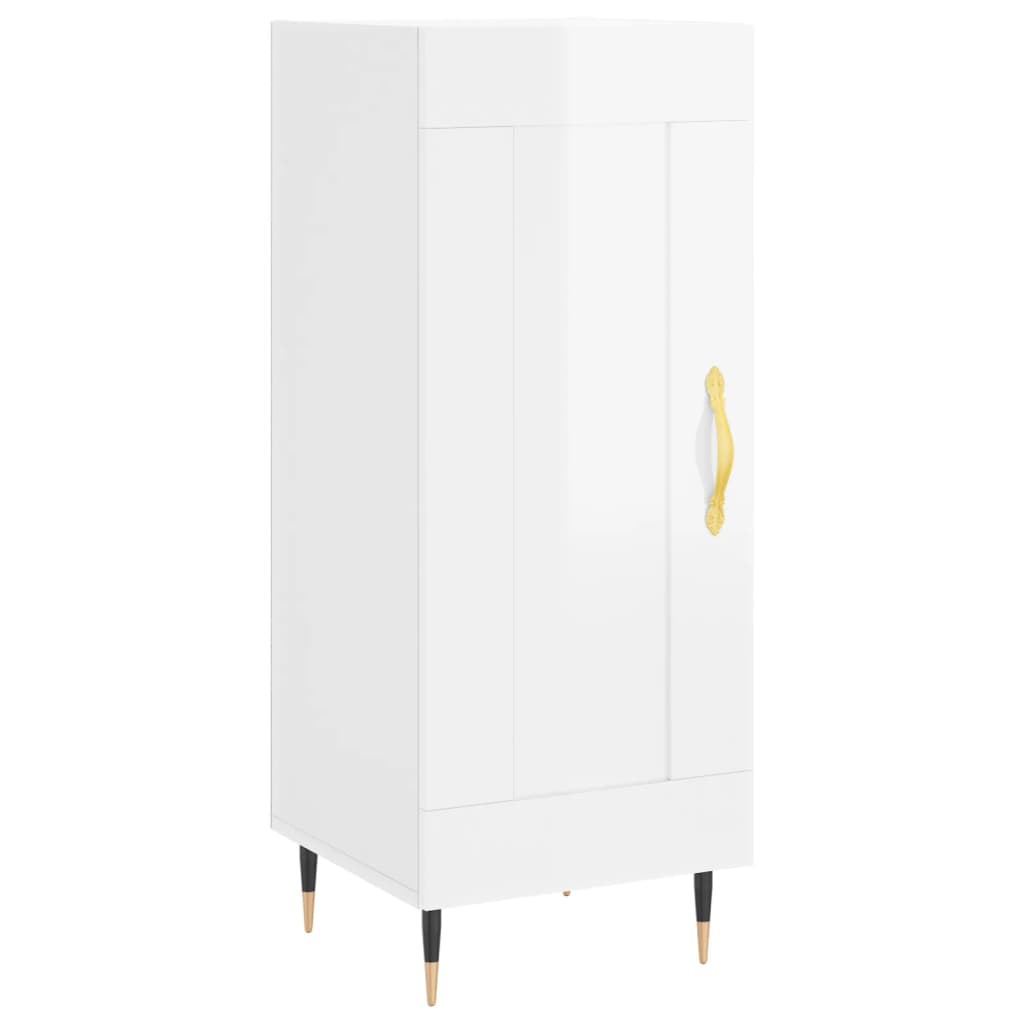 Credenza 34,5x34x180 cm in Legno Multistrato Bianco Lucido - homemem39