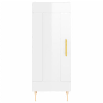 Credenza 34,5x34x180 cm in Legno Multistrato Bianco Lucido - homemem39