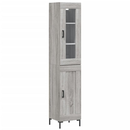 Credenza Grigio Sonoma 34,5x34x180 cm in Legno Multistrato - homemem39