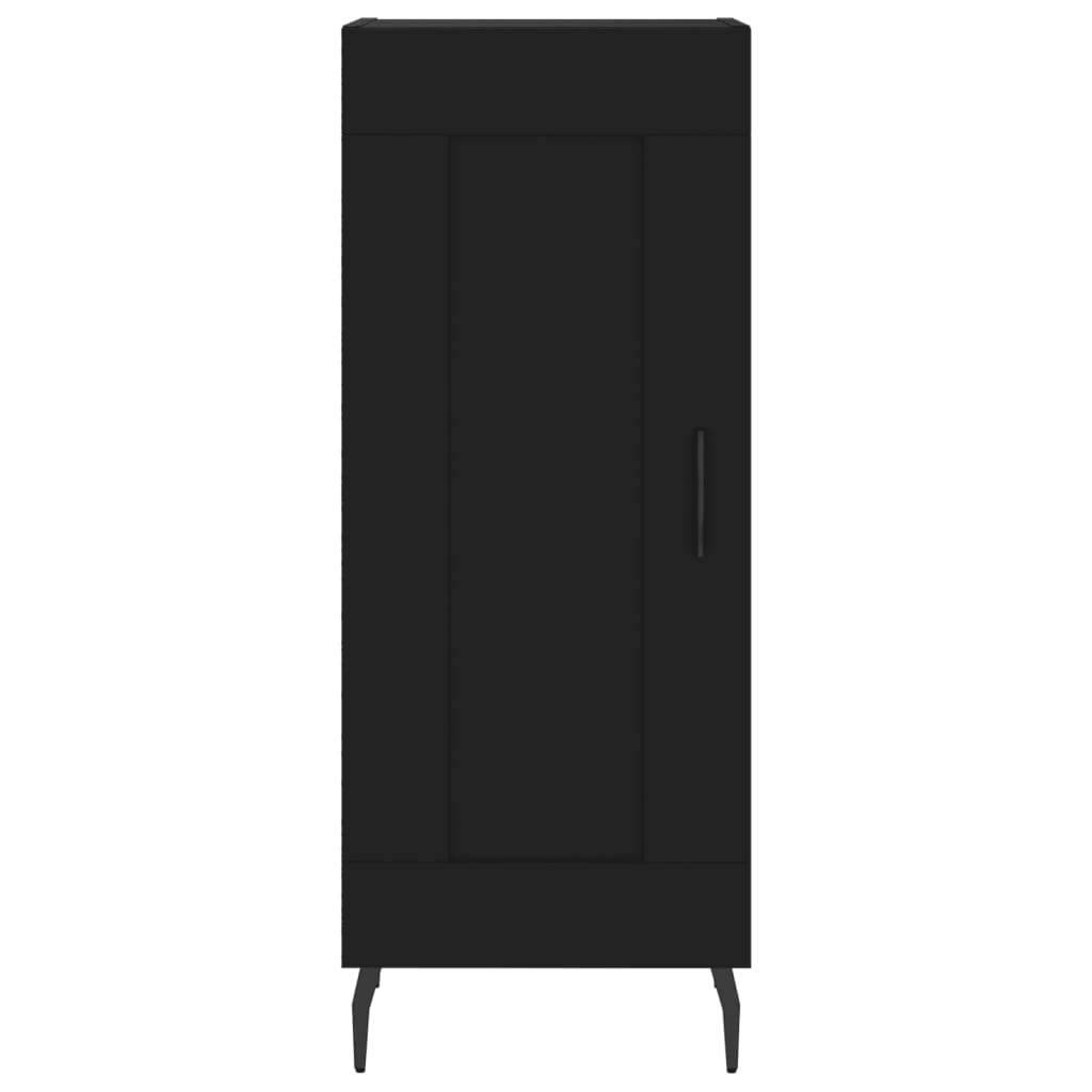 Credenza Nera 34,5x34x180 cm in Legno Multistrato - homemem39