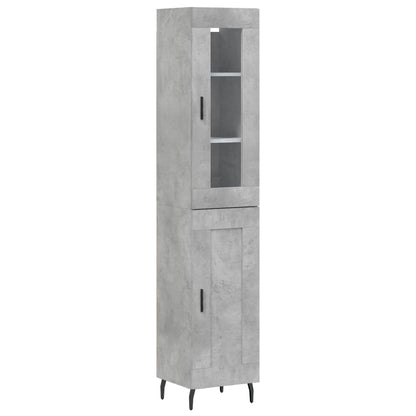 Credenza Grigio Cemento 34,5x34x180 cm in Legno Multistrato - homemem39