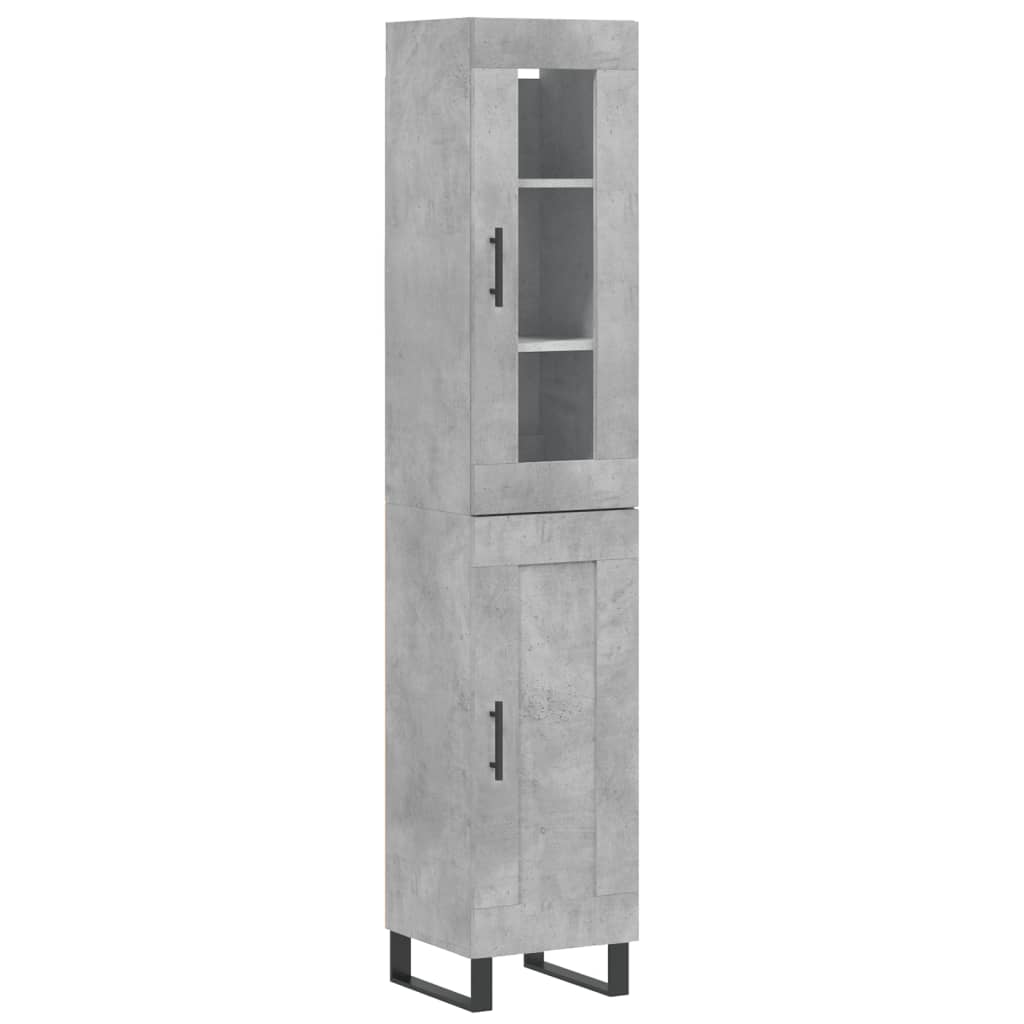 Credenza Grigio Cemento 34,5x34x180 cm in Legno Multistrato - homemem39