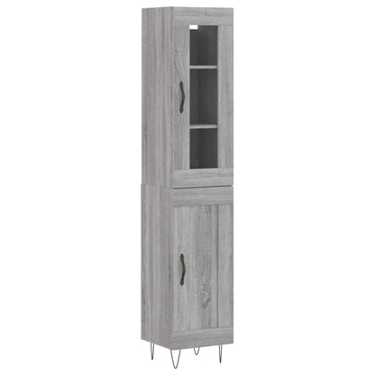 Credenza Grigio Sonoma 34,5x34x180 cm in Legno Multistrato - homemem39