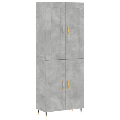 Credenza Grigio Cemento 69,5x34x180 cm in Legno Multistrato - homemem39