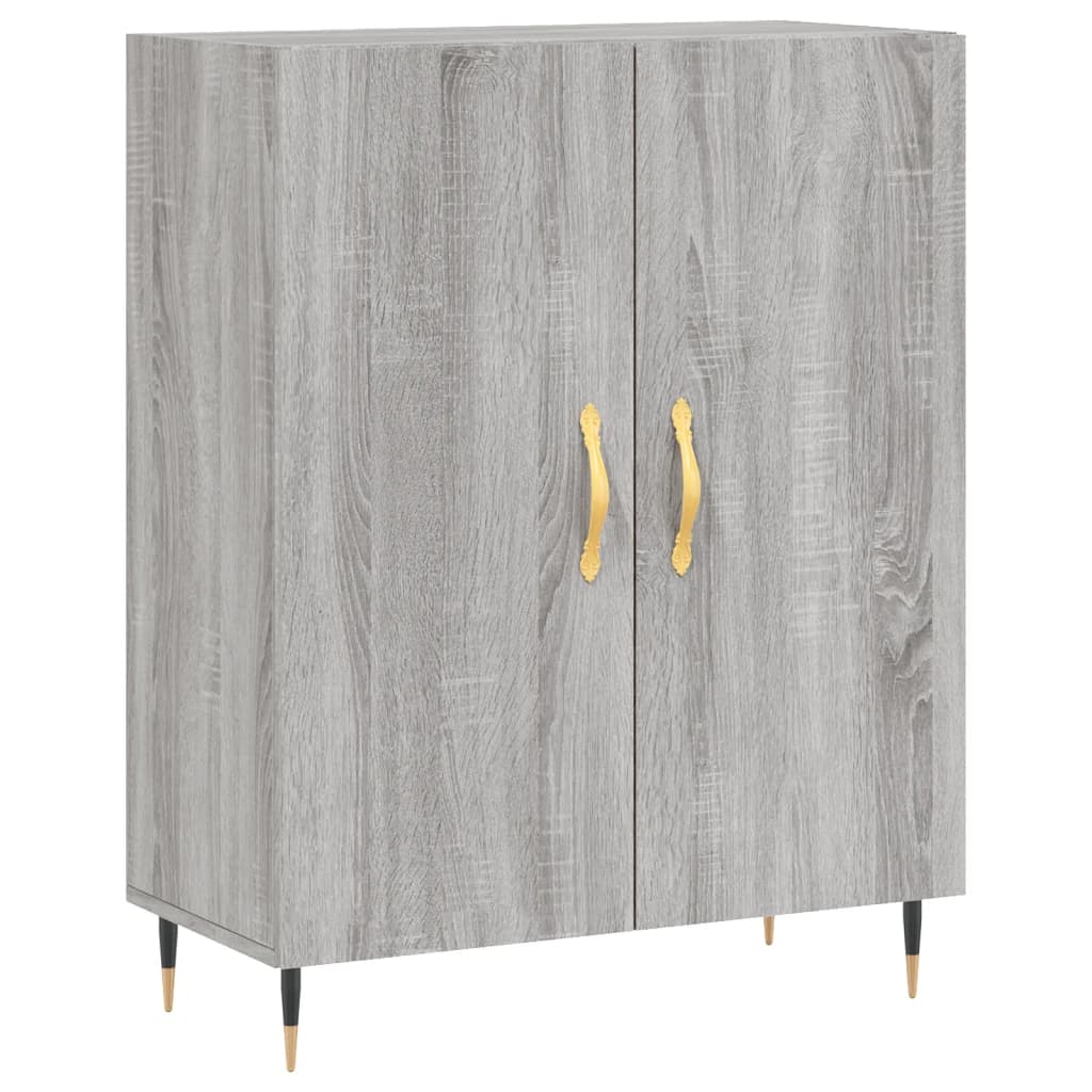 Credenza Grigio Sonoma 69,5x34x180 cm in Legno Multistrato - homemem39