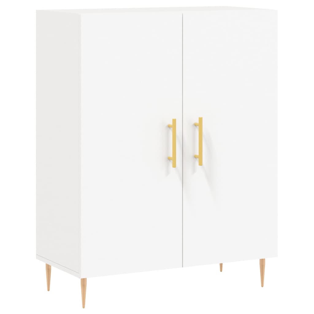 Credenza Bianca 69,5x34x180 cm in Legno Multistrato - homemem39