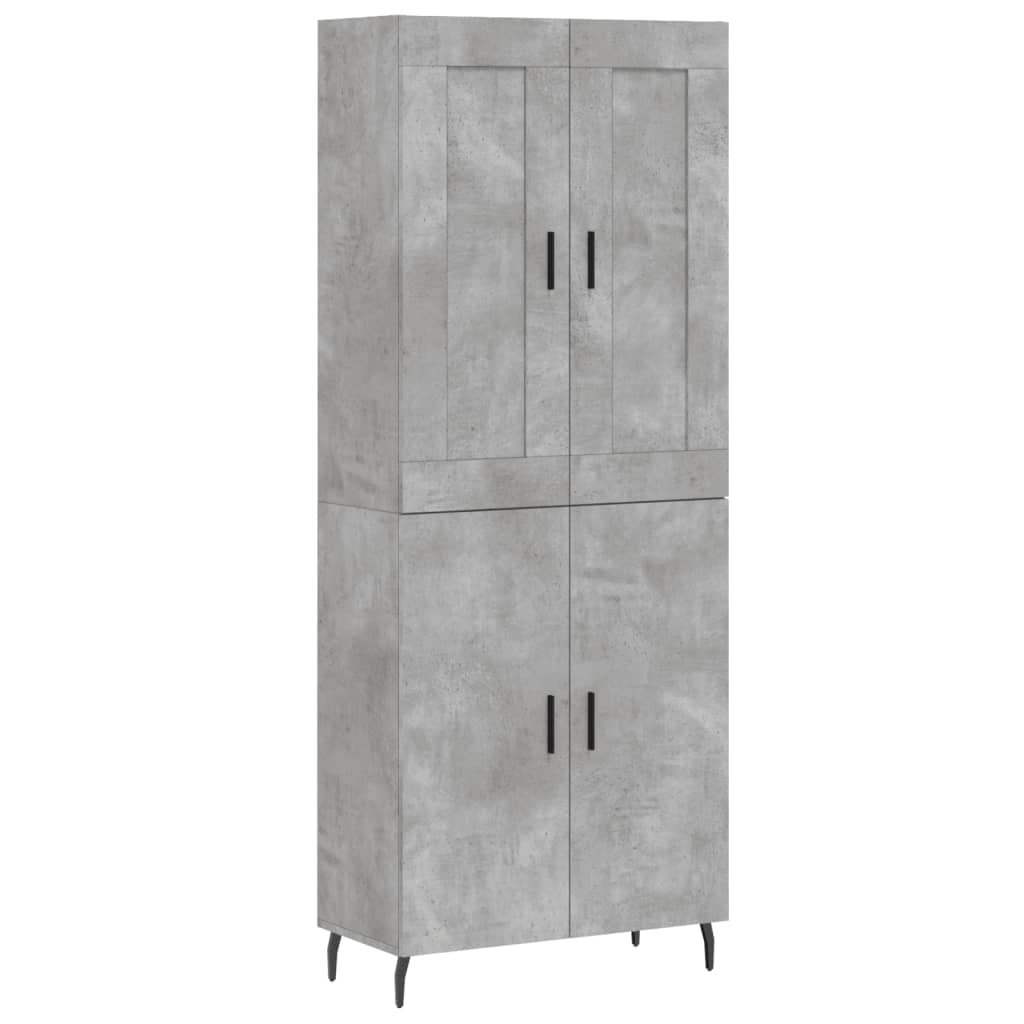 Credenza Grigio Cemento 69,5x34x180 cm in Legno Multistrato - homemem39