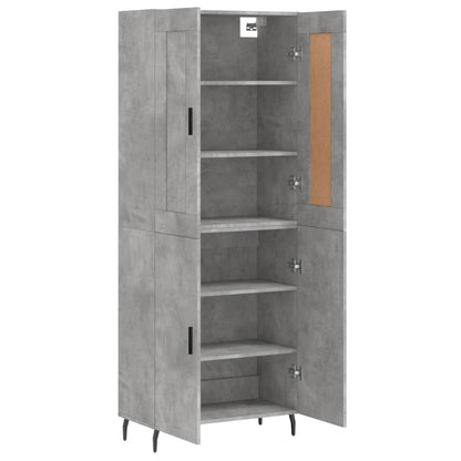 Credenza Grigio Cemento 69,5x34x180 cm in Legno Multistrato - homemem39