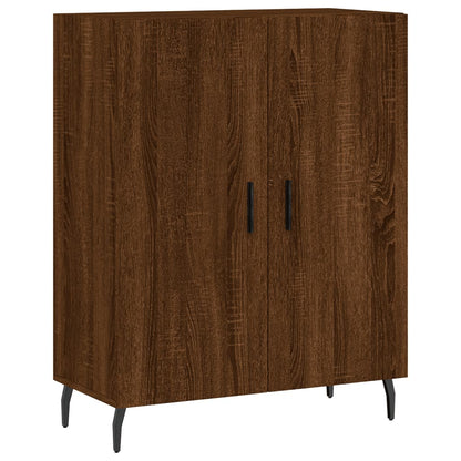 Credenza Rovere Marrone 69,5x34x180 cm in Legno Multistrato - homemem39