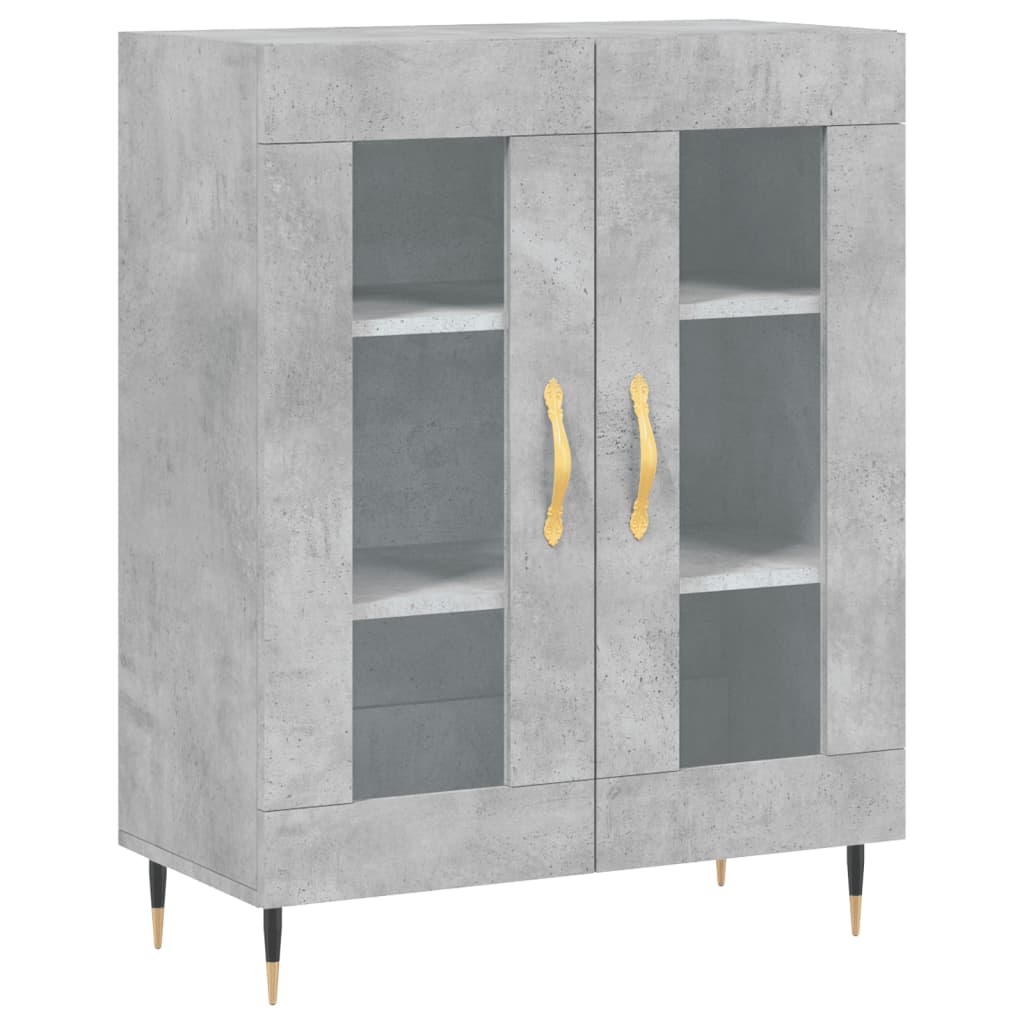 Credenza Grigio Cemento 69,5x34x180 cm in Legno Multistrato - homemem39