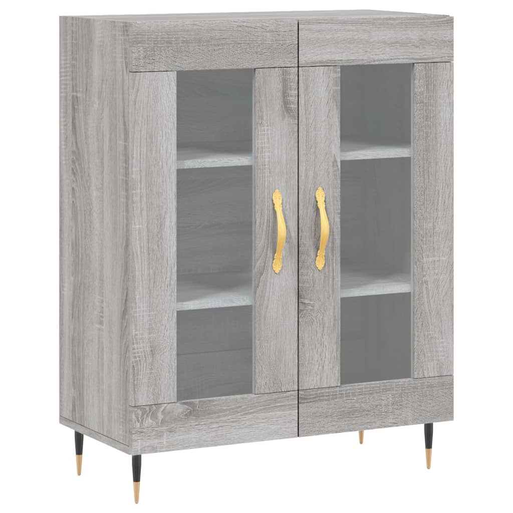 Credenza Grigio Sonoma 69,5x34x180 cm in Legno Multistrato - homemem39