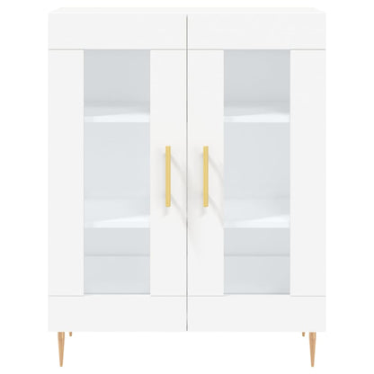 Credenza Bianca 69,5x34x180 cm in Legno Multistrato - homemem39