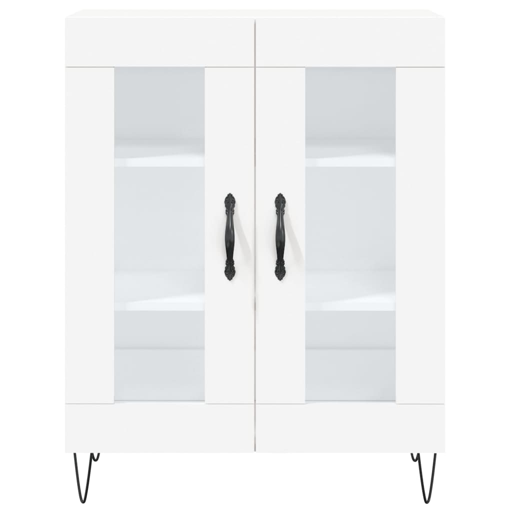 Credenza Bianca 69,5x34x180 cm in Legno Multistrato - homemem39