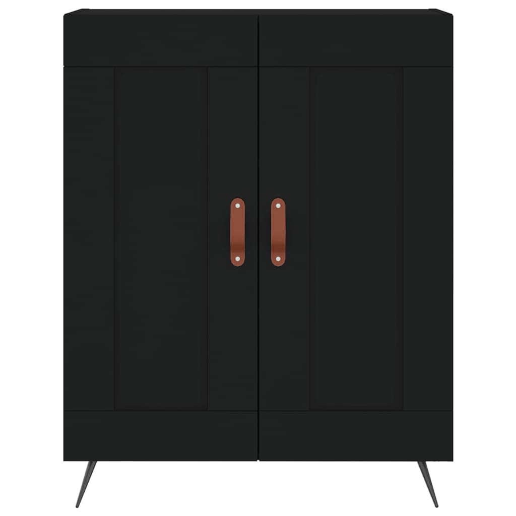 Credenza Nera 69,5x34x180 cm in Legno Multistrato - homemem39