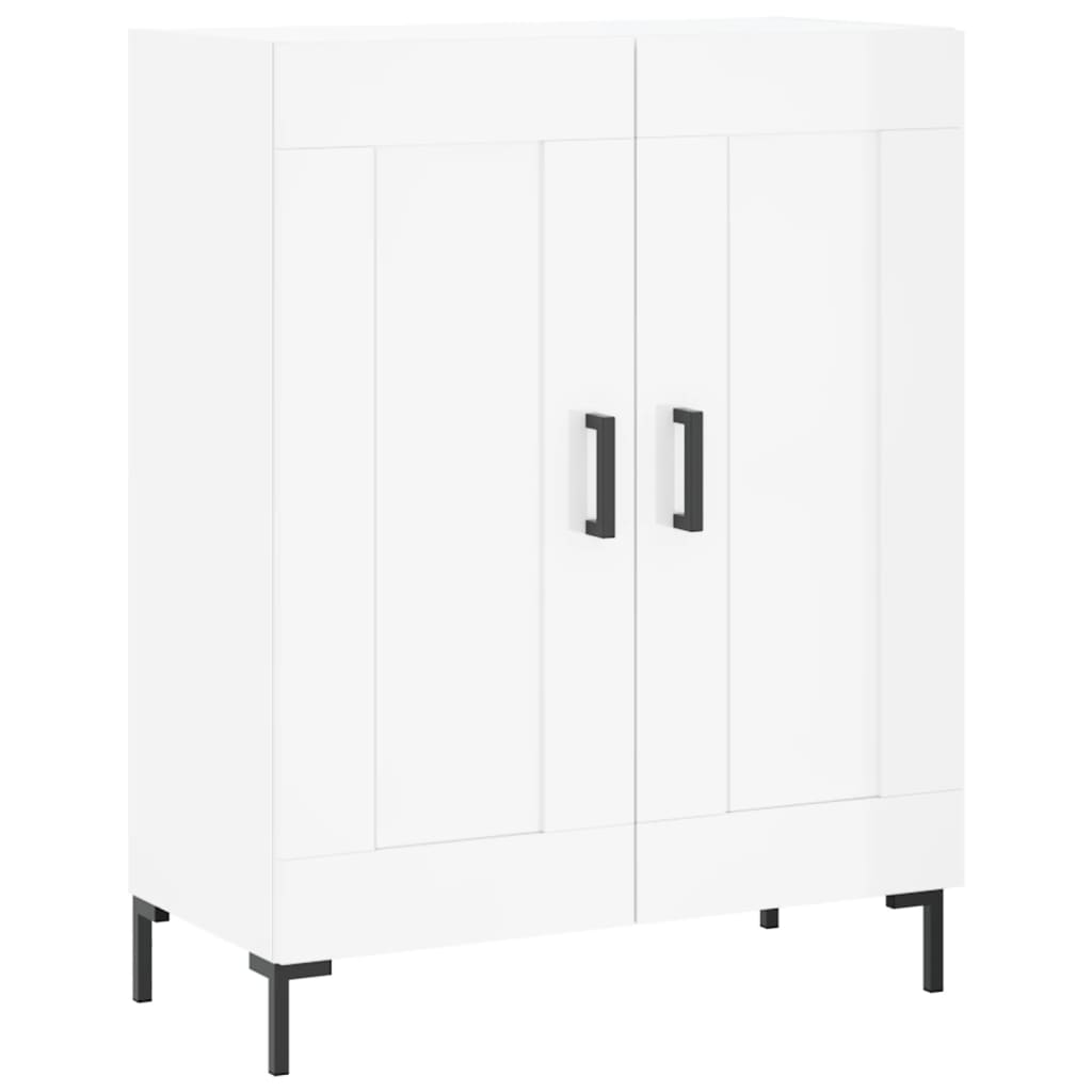 Credenza Bianco Lucido 69,5x34x180 cm in Legno Multistrato - homemem39