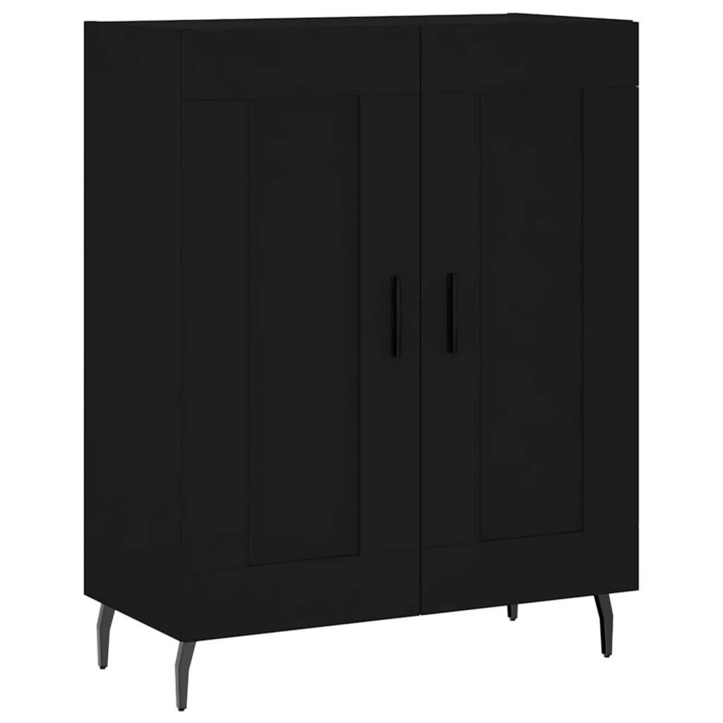 Credenza Nera 69,5x34x180 cm in Legno Multistrato - homemem39