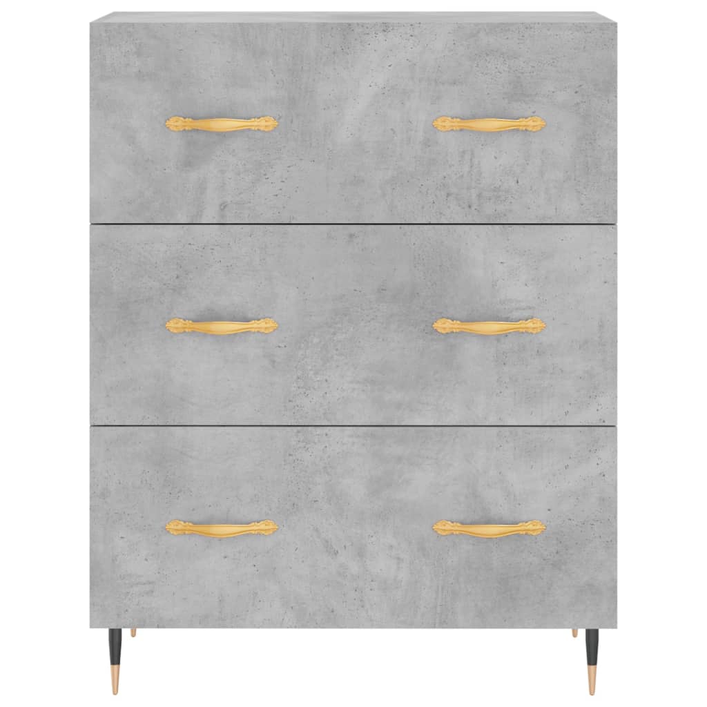 Credenza Grigio Cemento 69,5x34x180 cm in Legno Multistrato - homemem39