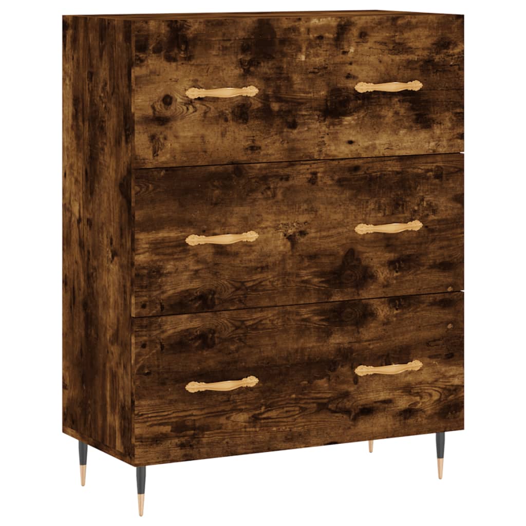 Credenza Rovere Fumo  69,5x34x180 cm in Legno Multistrato - homemem39