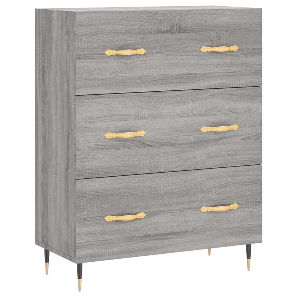 Credenza Grigio Sonoma 69,5x34x180 cm in Legno Multistrato - homemem39