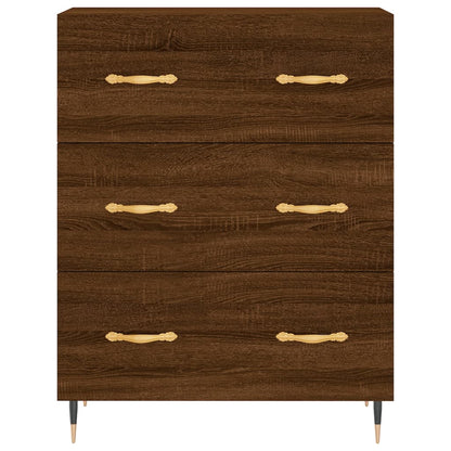 Credenza Rovere Marrone 69,5x34x180 cm in Legno Multistrato - homemem39