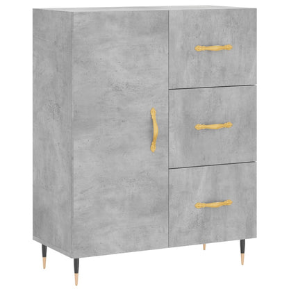 Credenza Grigio Cemento 69,5x34x180 cm in Legno Multistrato - homemem39