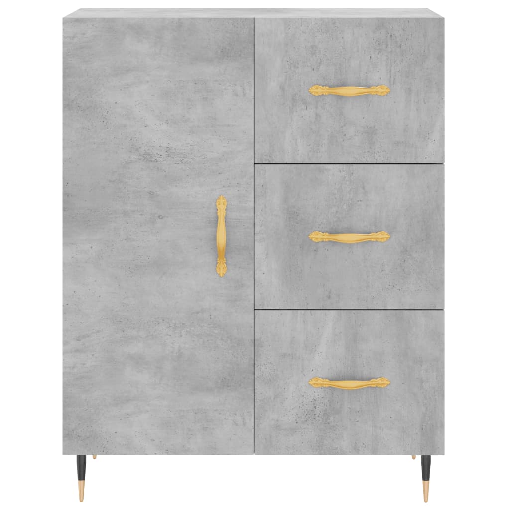 Credenza Grigio Cemento 69,5x34x180 cm in Legno Multistrato - homemem39