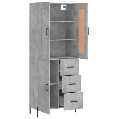 Credenza Grigio Cemento 69,5x34x180 cm in Legno Multistrato - homemem39