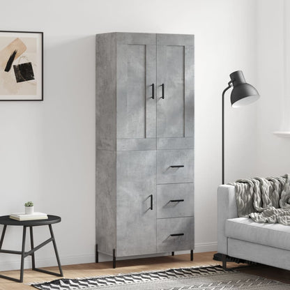 Credenza Grigio Cemento 69,5x34x180 cm in Legno Multistrato - homemem39