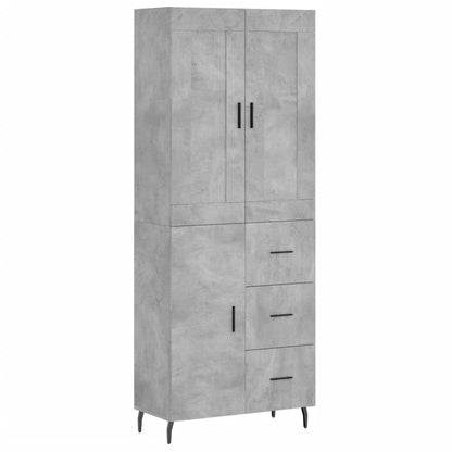 Credenza Grigio Cemento 69,5x34x180 cm in Legno Multistrato - homemem39