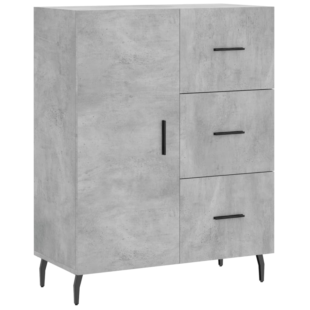 Credenza Grigio Cemento 69,5x34x180 cm in Legno Multistrato - homemem39