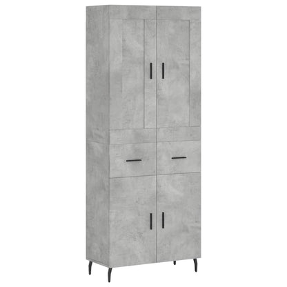 Credenza Grigio Cemento 69,5x34x180 cm in Legno Multistrato - homemem39