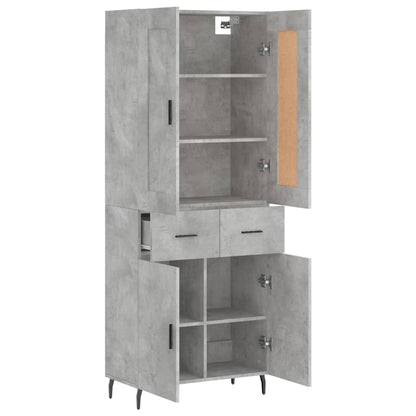 Credenza Grigio Cemento 69,5x34x180 cm in Legno Multistrato - homemem39