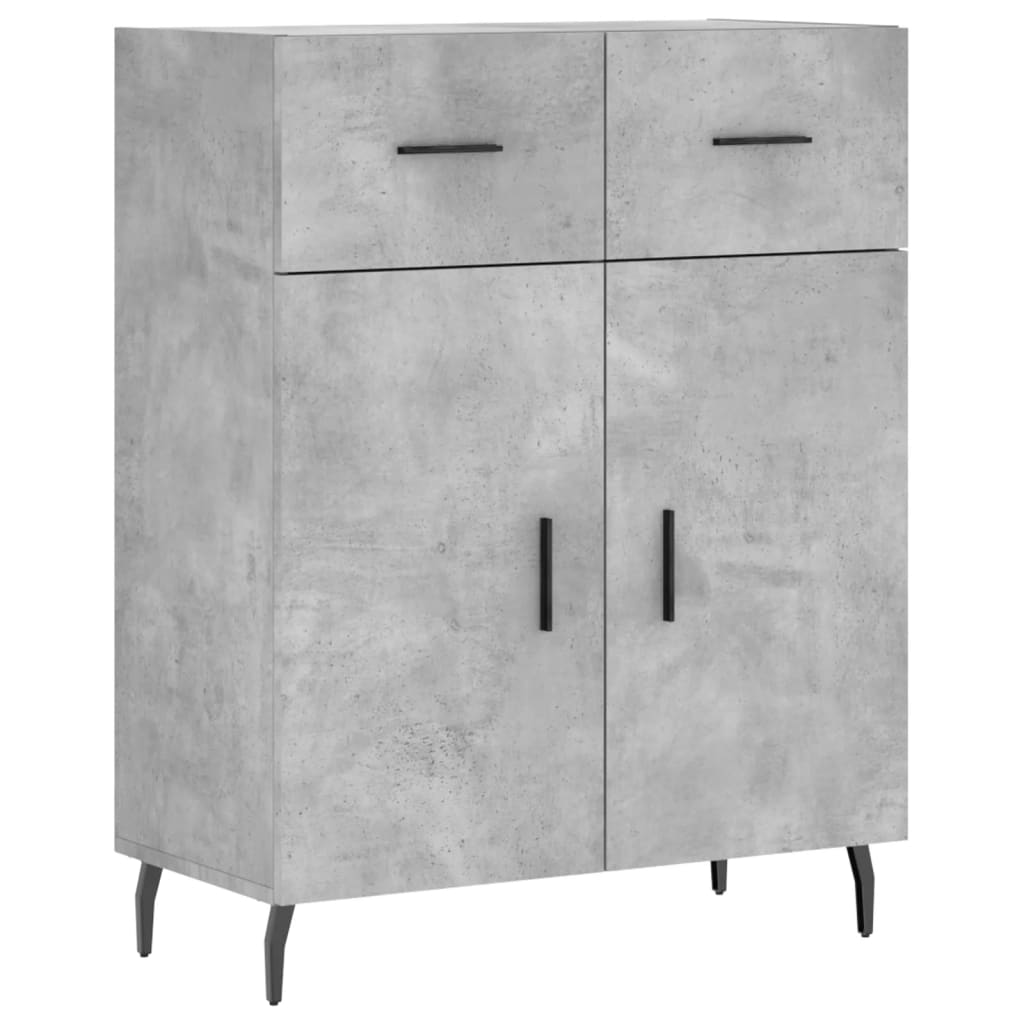 Credenza Grigio Cemento 69,5x34x180 cm in Legno Multistrato - homemem39