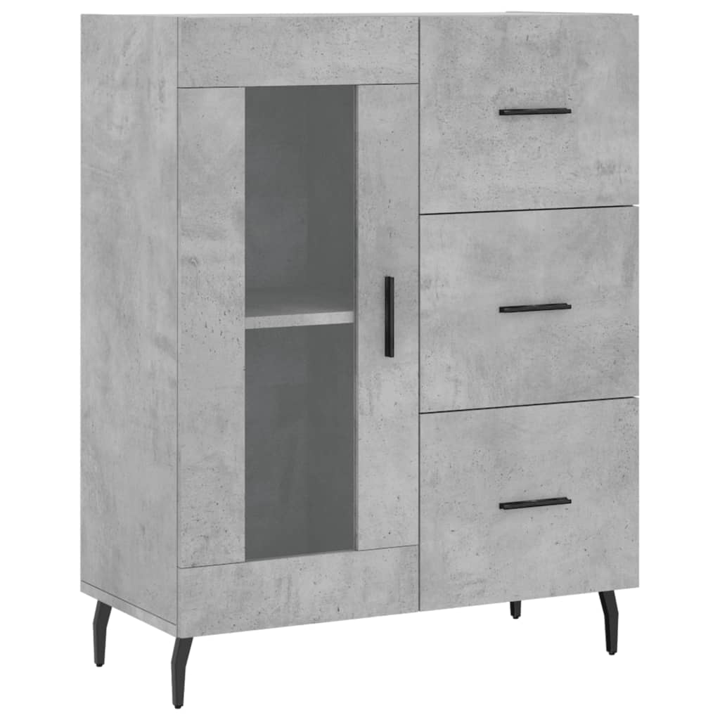 Credenza Grigio Cemento 69,5x34x180 cm in Legno Multistrato - homemem39