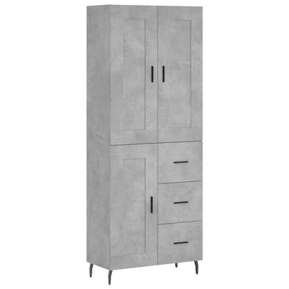 Credenza Grigio Cemento 69,5x34x180 cm in Legno Multistrato - homemem39