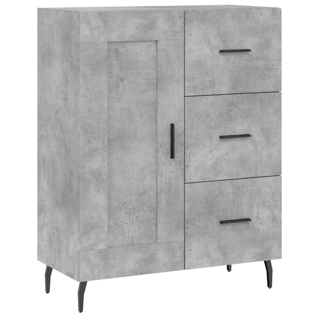 Credenza Grigio Cemento 69,5x34x180 cm in Legno Multistrato - homemem39