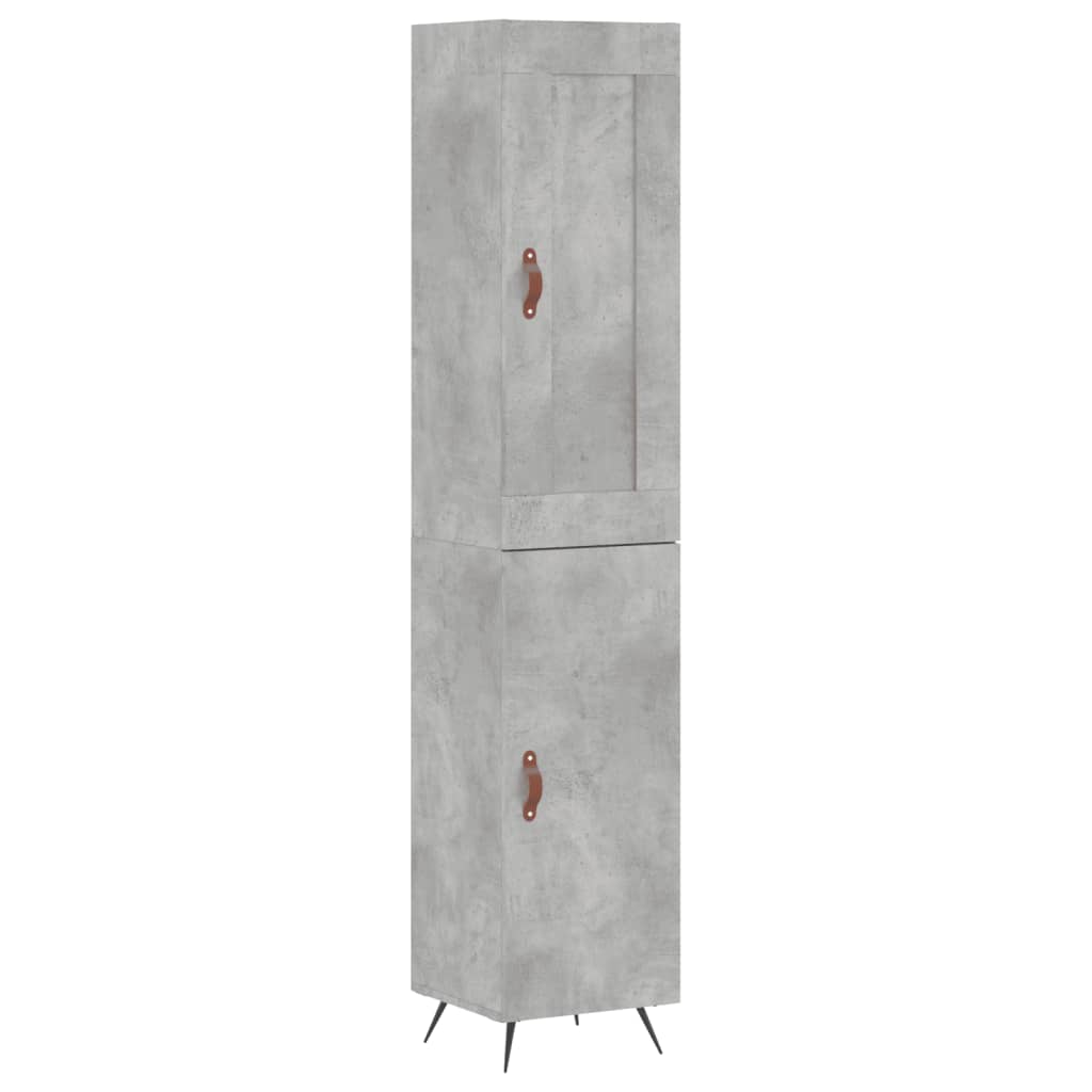 Credenza Grigio Cemento 34,5x34x180 cm in Legno Multistrato - homemem39