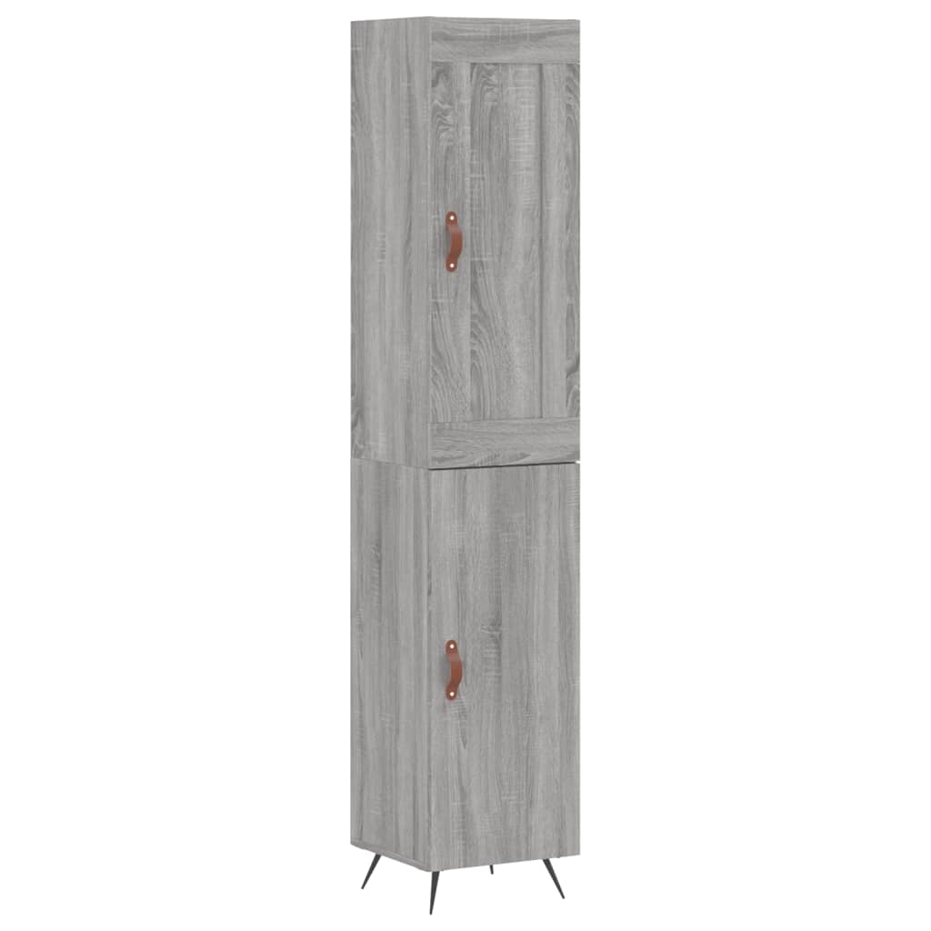 Credenza Grigio Sonoma 34,5x34x180 cm in Legno Multistrato - homemem39