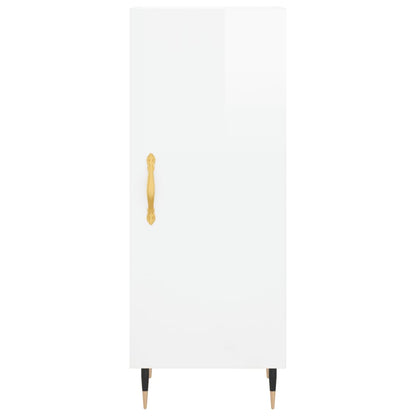 Credenza 34,5x34x180 cm in Legno Multistrato Bianco Lucido - homemem39