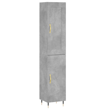 Credenza Grigio Cemento 34,5x34x180 cm in Legno Multistrato - homemem39