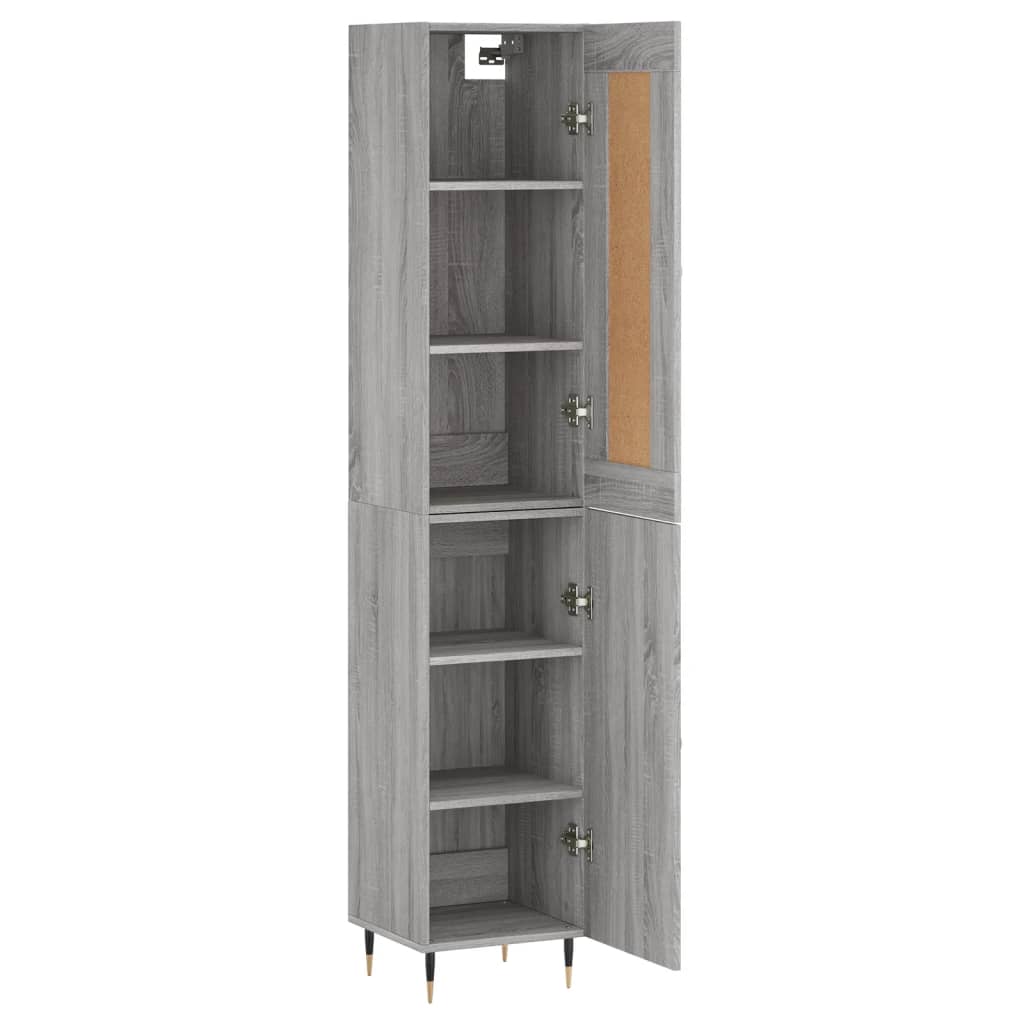 Credenza Grigio Sonoma 34,5x34x180 cm in Legno Multistrato - homemem39