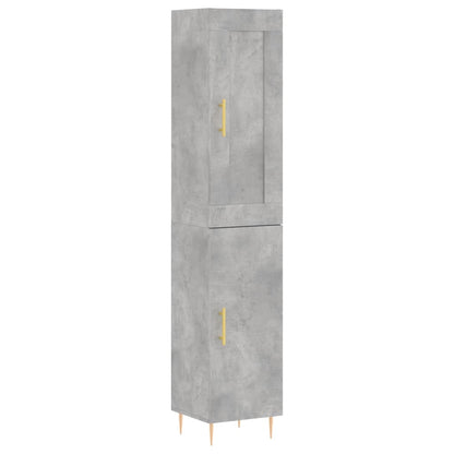 Credenza Grigio Cemento 34,5x34x180 cm in Legno Multistrato - homemem39