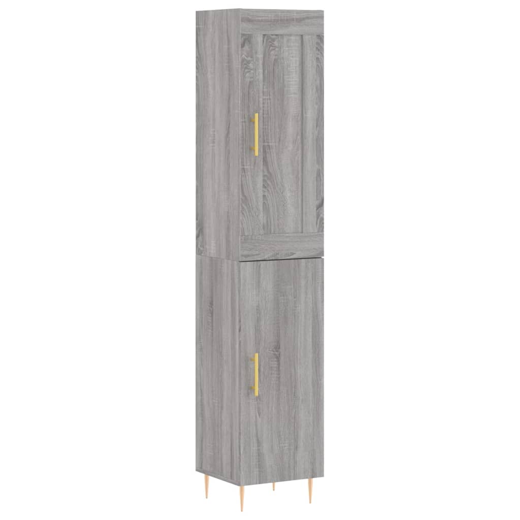 Credenza Grigio Sonoma 34,5x34x180 cm in Legno Multistrato - homemem39