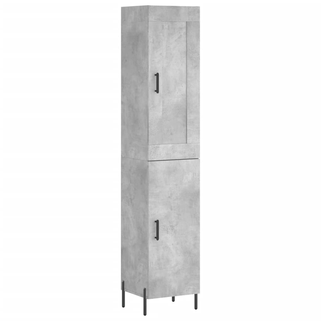 Credenza Grigio Cemento 34,5x34x180 cm in Legno Multistrato - homemem39